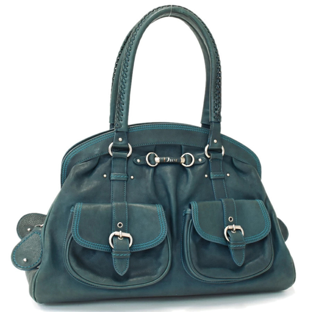 Christian Dior Handbag Leather Green